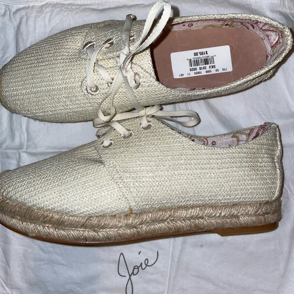 Espadrille lace up shoes